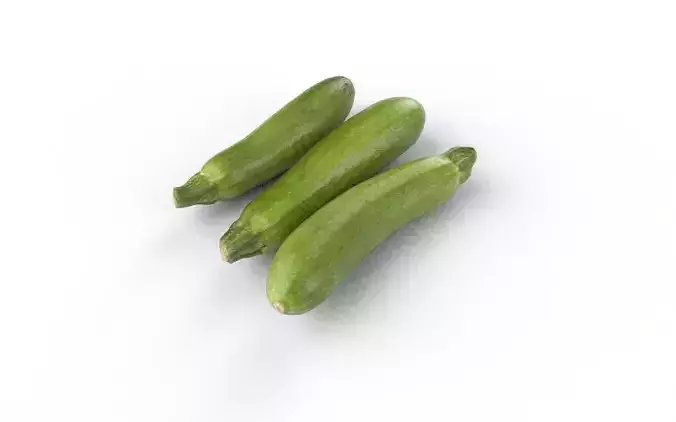 Zucchini Set M03 Low-poly 3D model 4