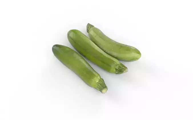 Zucchini Set M03 Low-poly 3D model