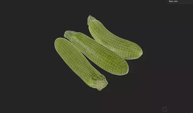Zucchini Set M04 Low-poly 3D model 2