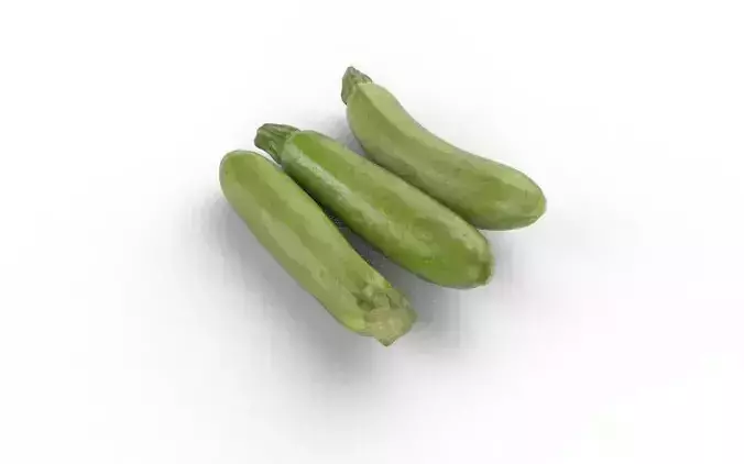 Zucchini Set M04 Low-poly 3D model