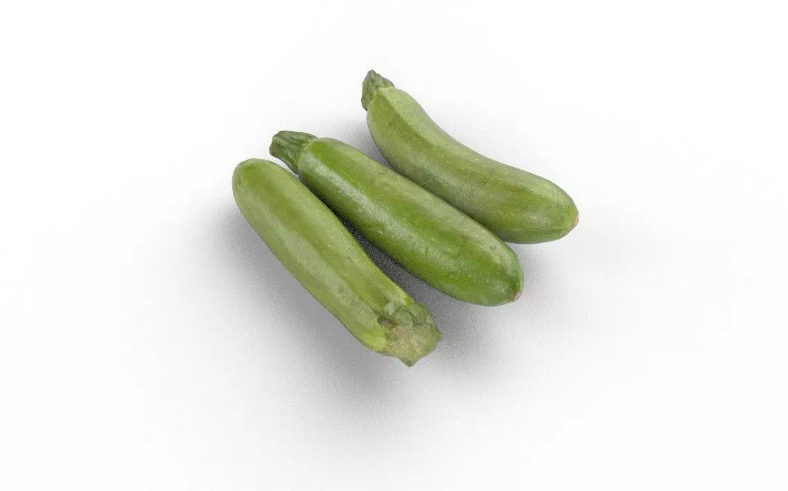 Zucchini Set M04 Low-poly 3D model
