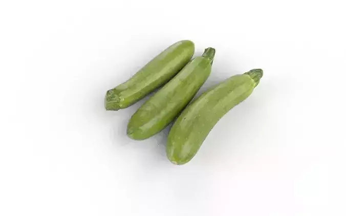 Zucchini Set M04 Low-poly 3D model 4