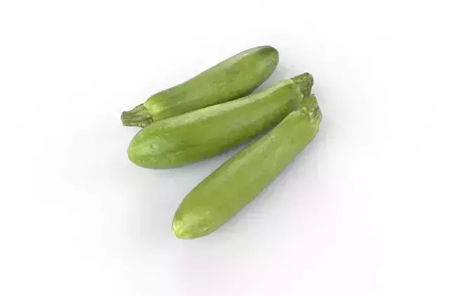 Zucchini Set M05 Low-poly 3D model 4
