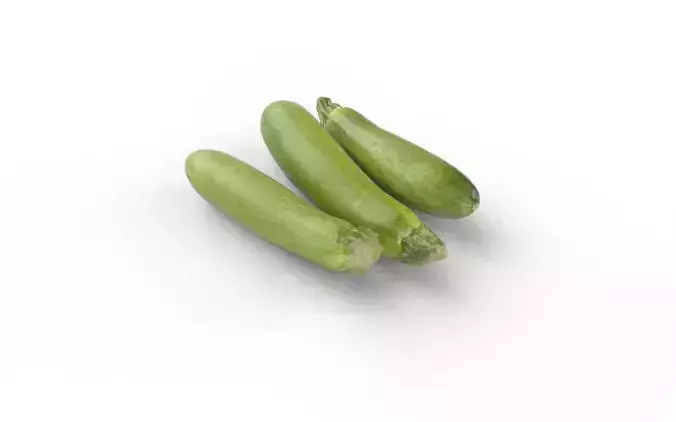 Zucchini Set M05 Low-poly 3D model 5