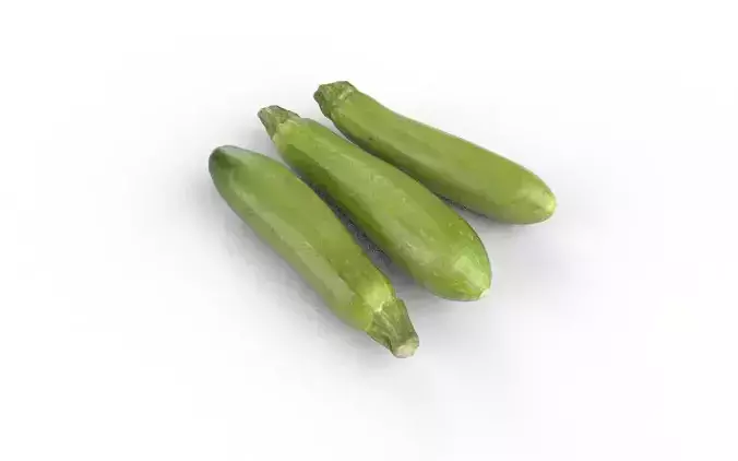 Zucchini Set M05 Low-poly 3D model