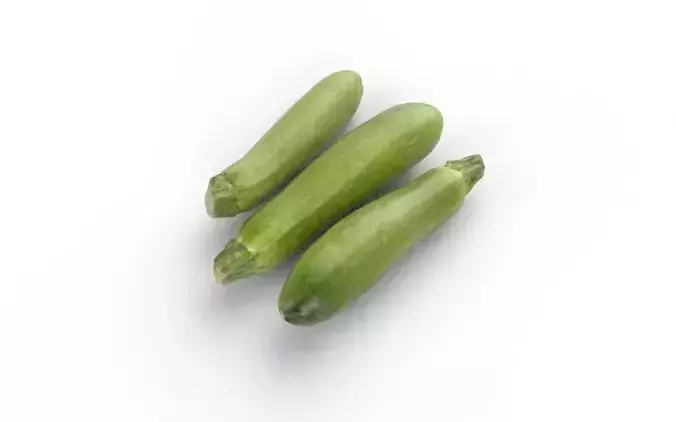 Zucchini Set M05 Low-poly 3D model 6