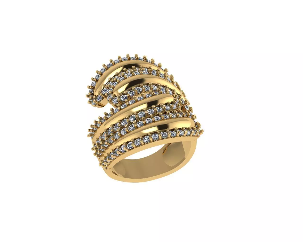 Golden Spiral Ring 3D print model