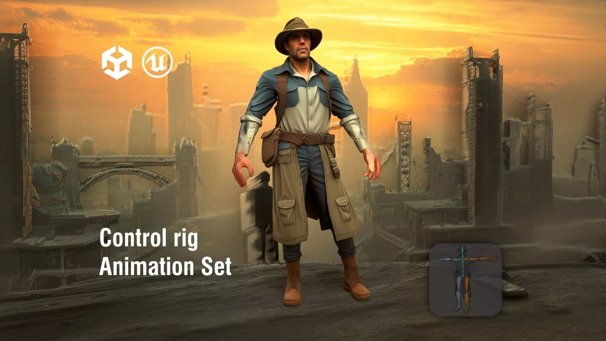 Ruins Cartographer Thoughtful Traveler Low-poly 3D model