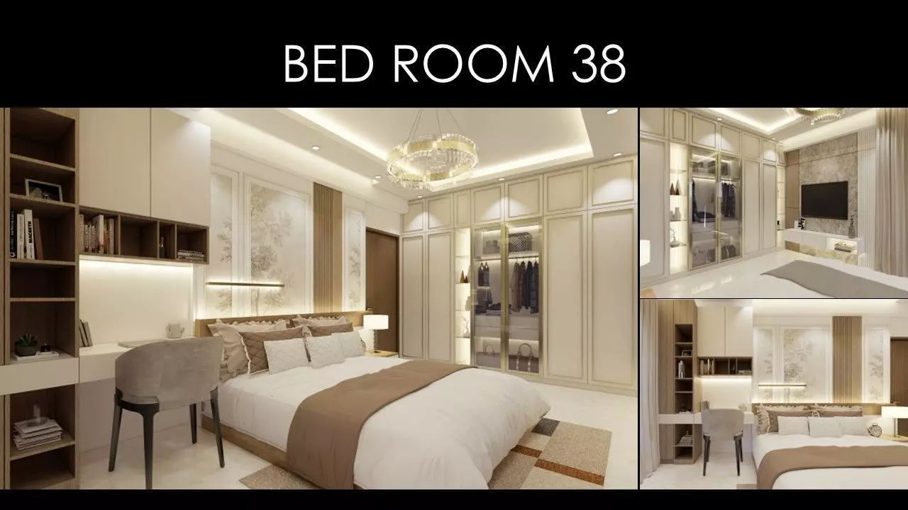 MODERN BEDROOM INTERIOR DESIGN 38 Low-poly 3D model