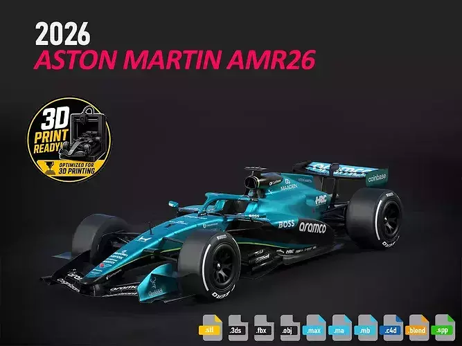 F1 Aston Martin AMR26 2026 3D model