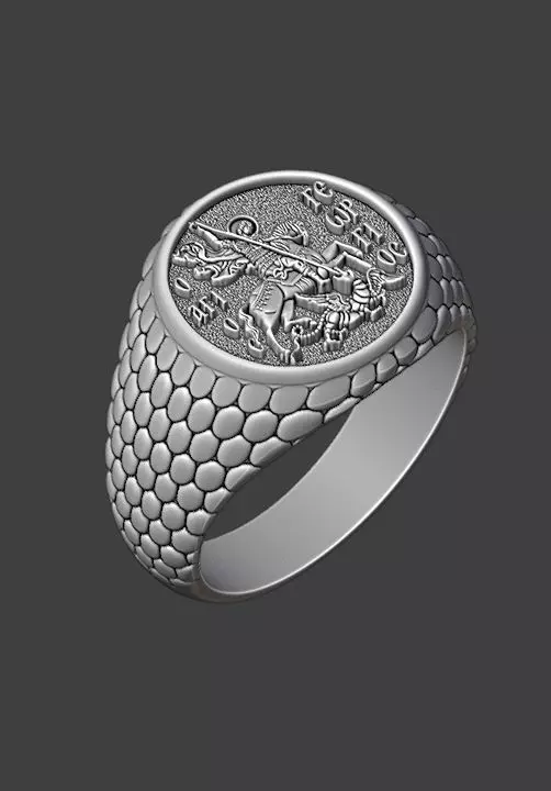 Religion Ring Orthodox Ai Georgios 3D printed file 3D print model