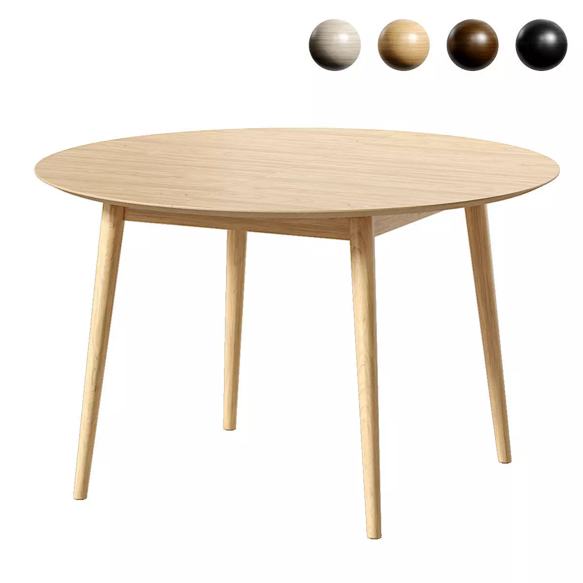 FJORD extendable dining table Low-poly 3D model