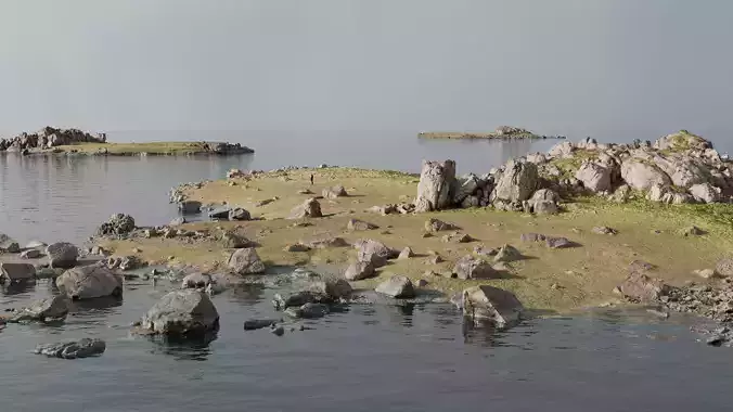 Coastline Rocks Island