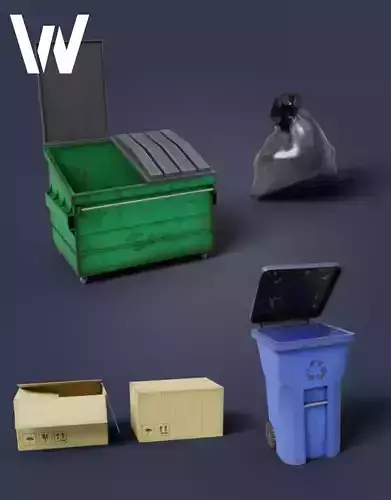 Urban Trash Props Semi Realistic