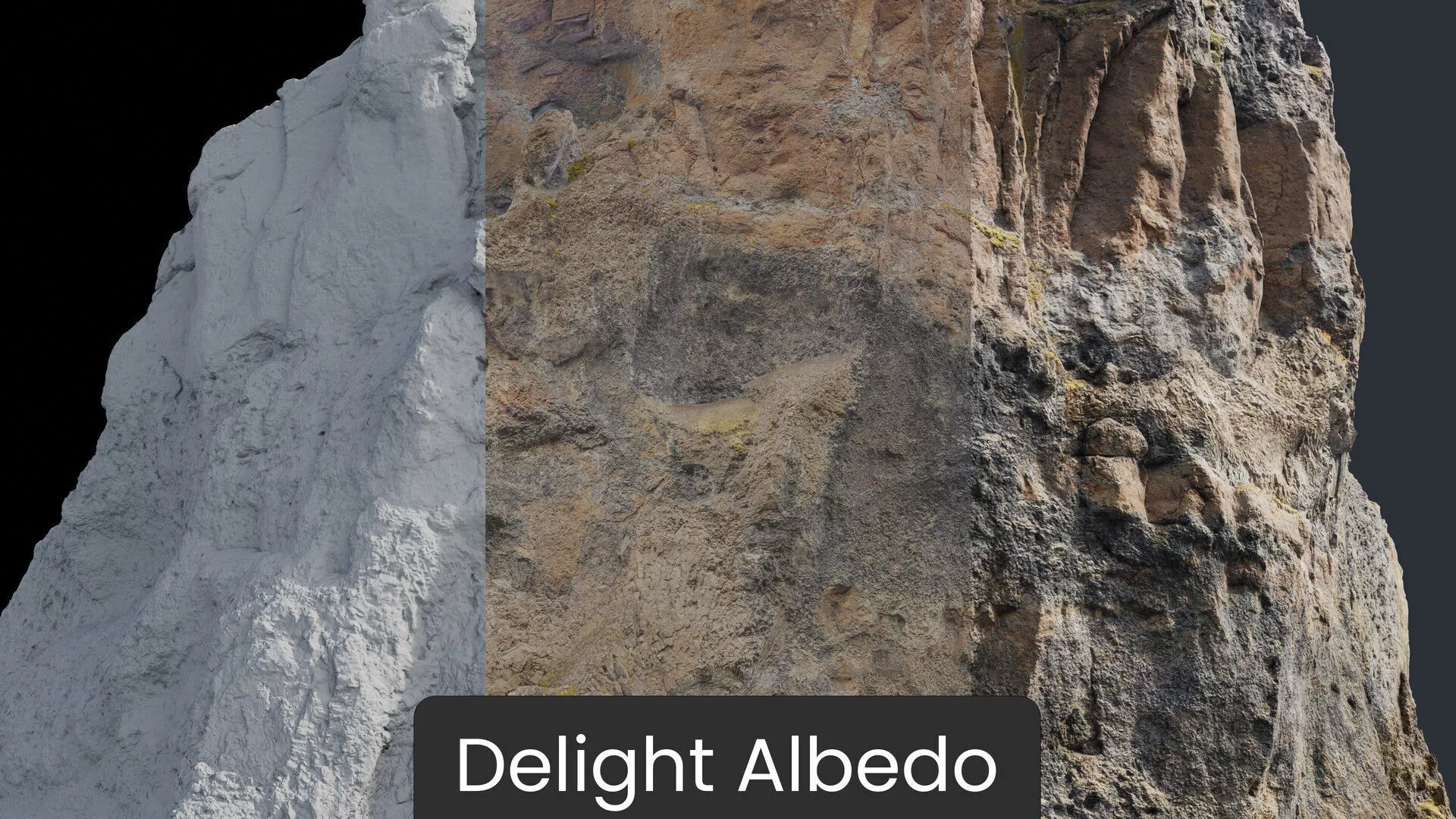 Cliff Peak Formation Scan Low-poly 3D model