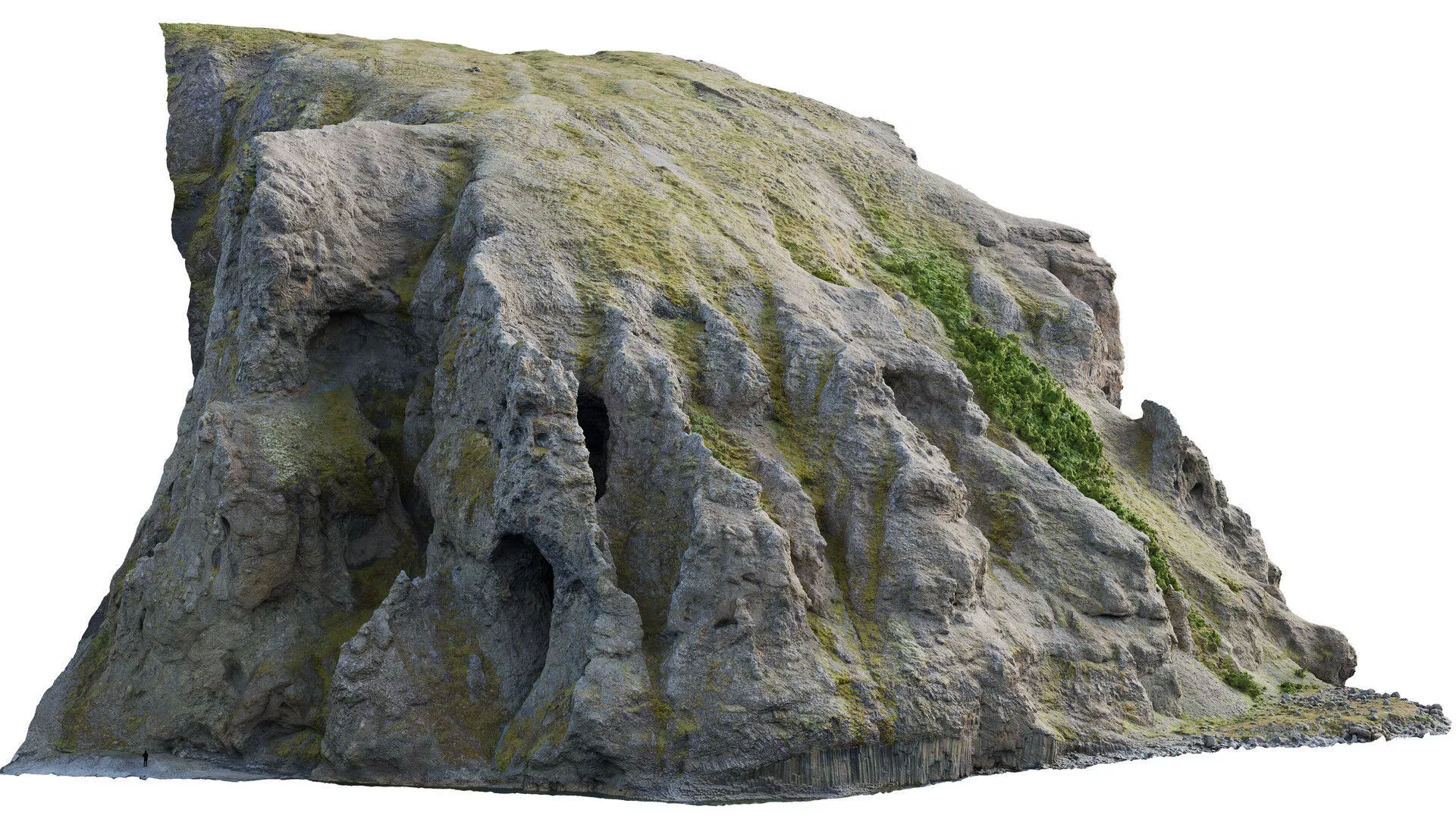 Canyon Cliff Formation Scan Low-poly 3D model