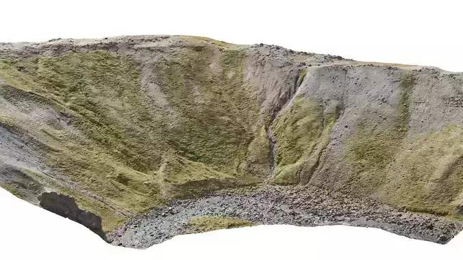 Mountain Slope River Scan