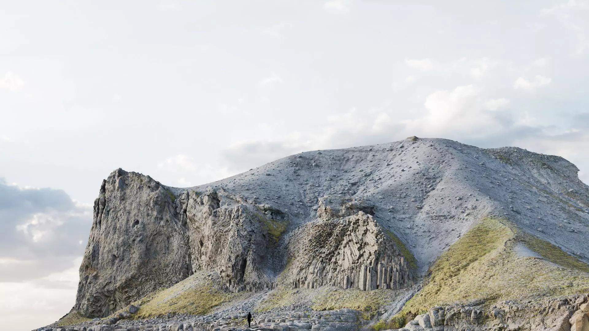 Cliff Peaks Formation Scan Low-poly 3D model