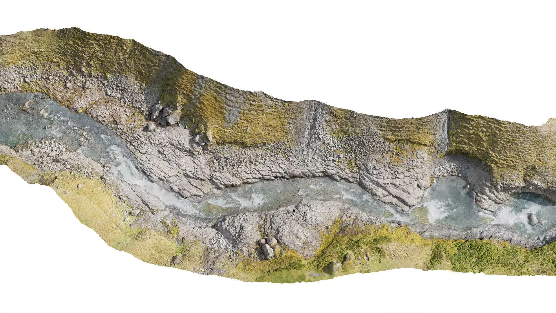 Large River Canyon Low-poly 3D model