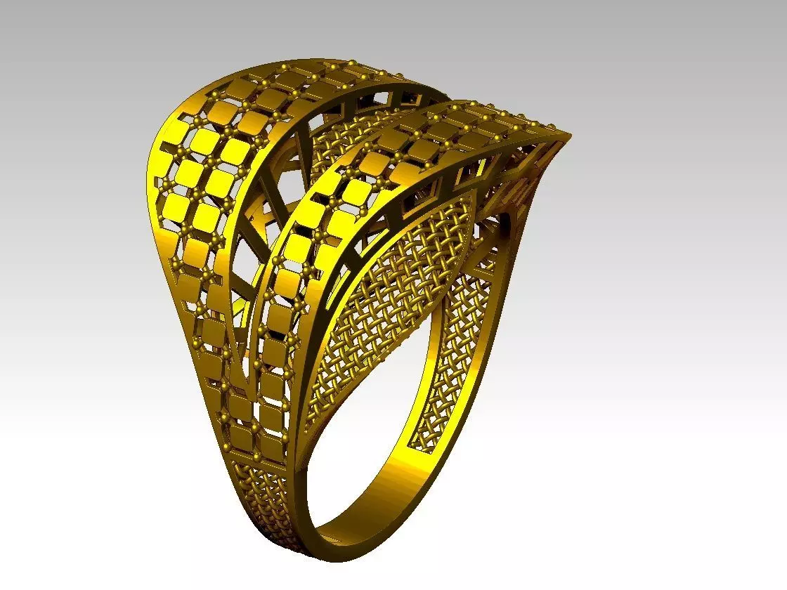 light weight ring STL file ready for print 3D print model 3D print model