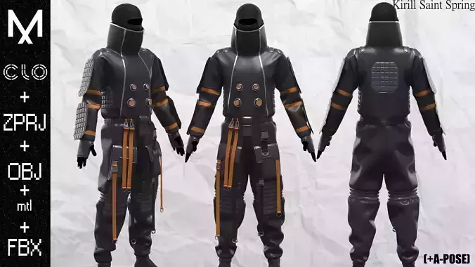 New Outfit Male Marvelous designer Clo3d OBJ mtl FBX ZPRJ 3D model ...