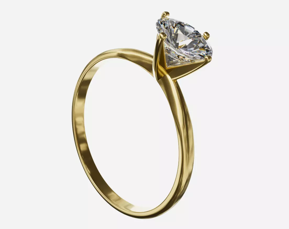 Engagement ring Print ready 3D print model