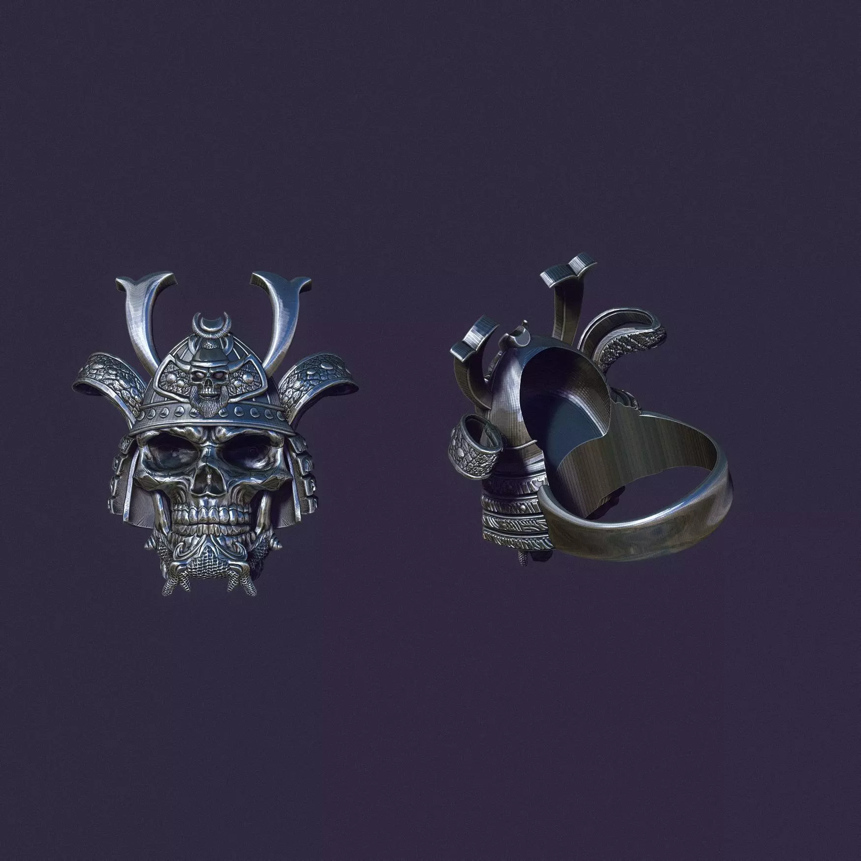 Samurai ring for casting 3D print model