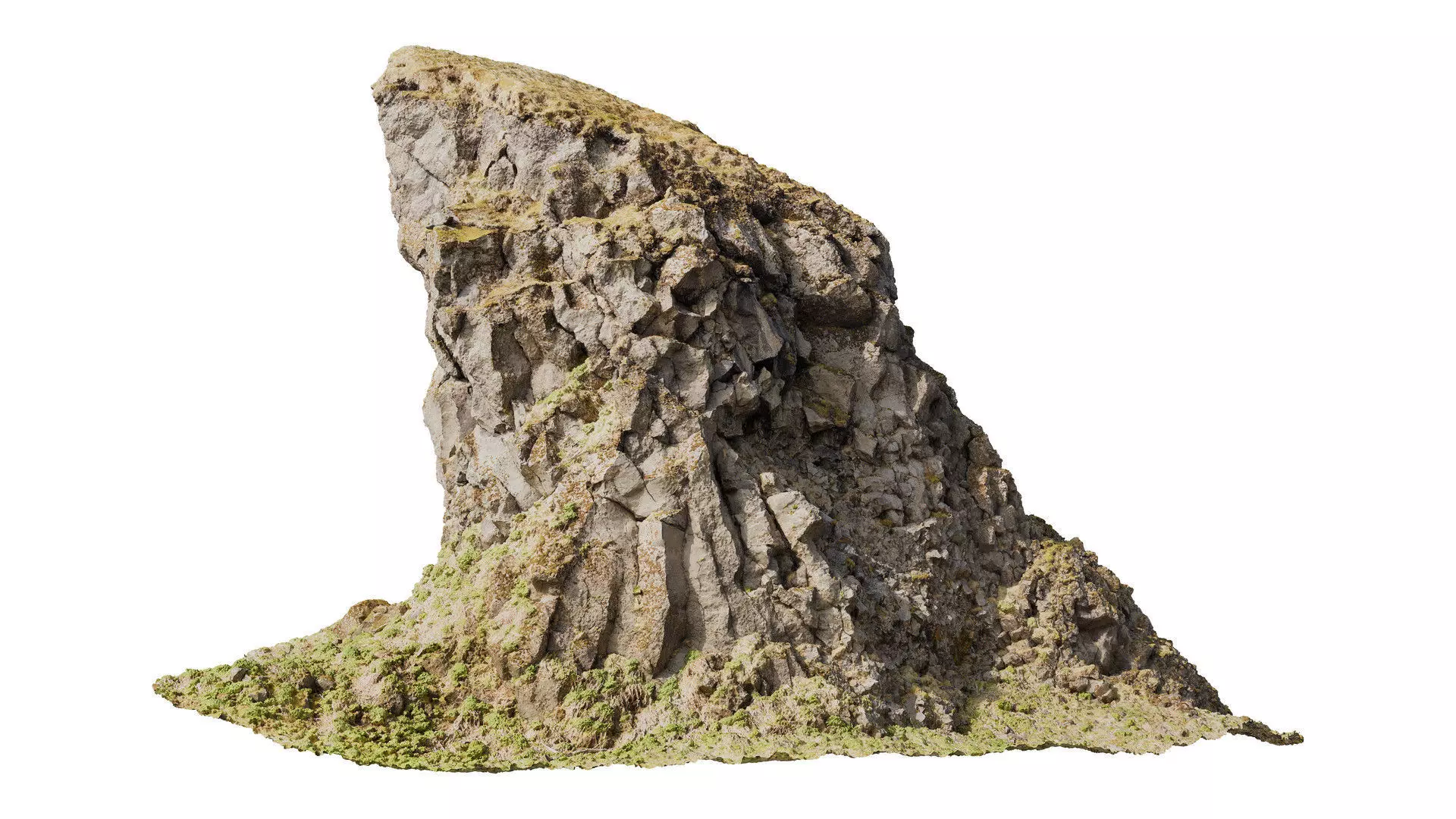Basalt Cliff Peak Low-poly 3D model