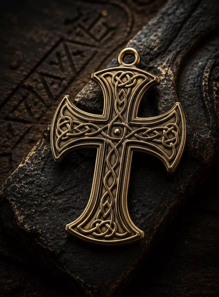 Celtic Cross Pendant with Trinity Knot 3D print model