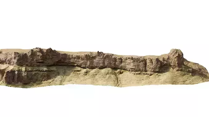 Cliff Mountain Side E Low-poly 3D model