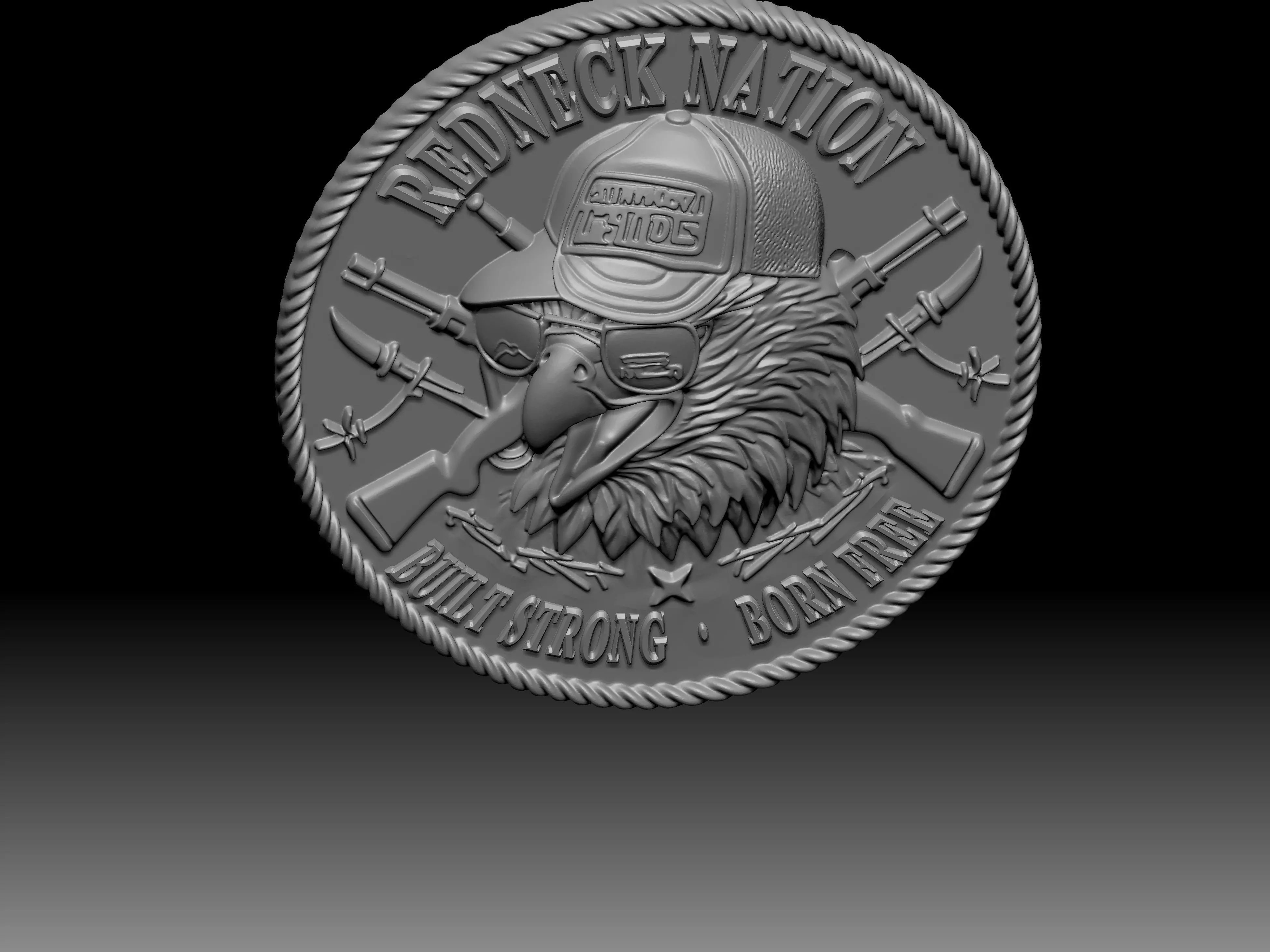 patriotic eagle theme 3D print model