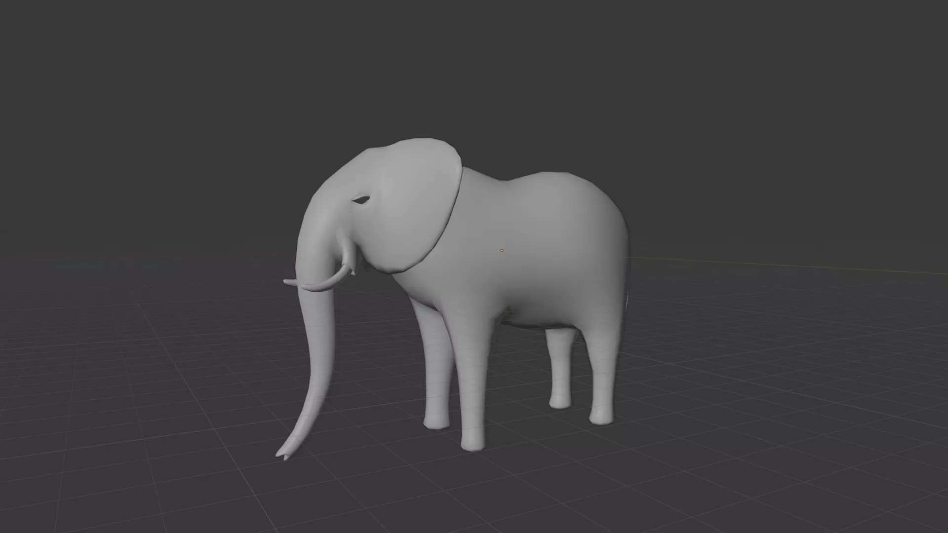 Elephant base model Free low-poly 3D model