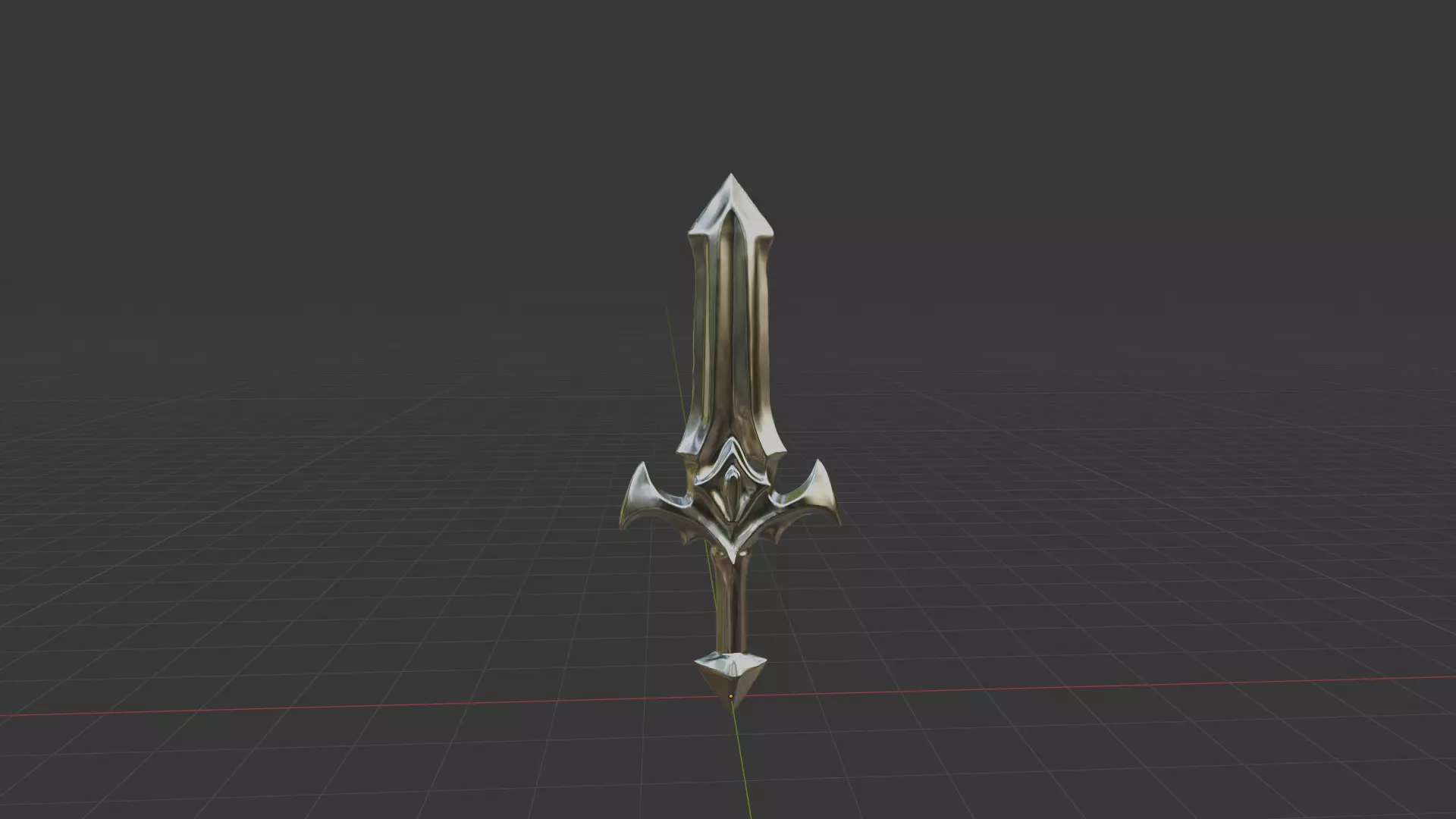 Fantasy sword Free low-poly 3D model