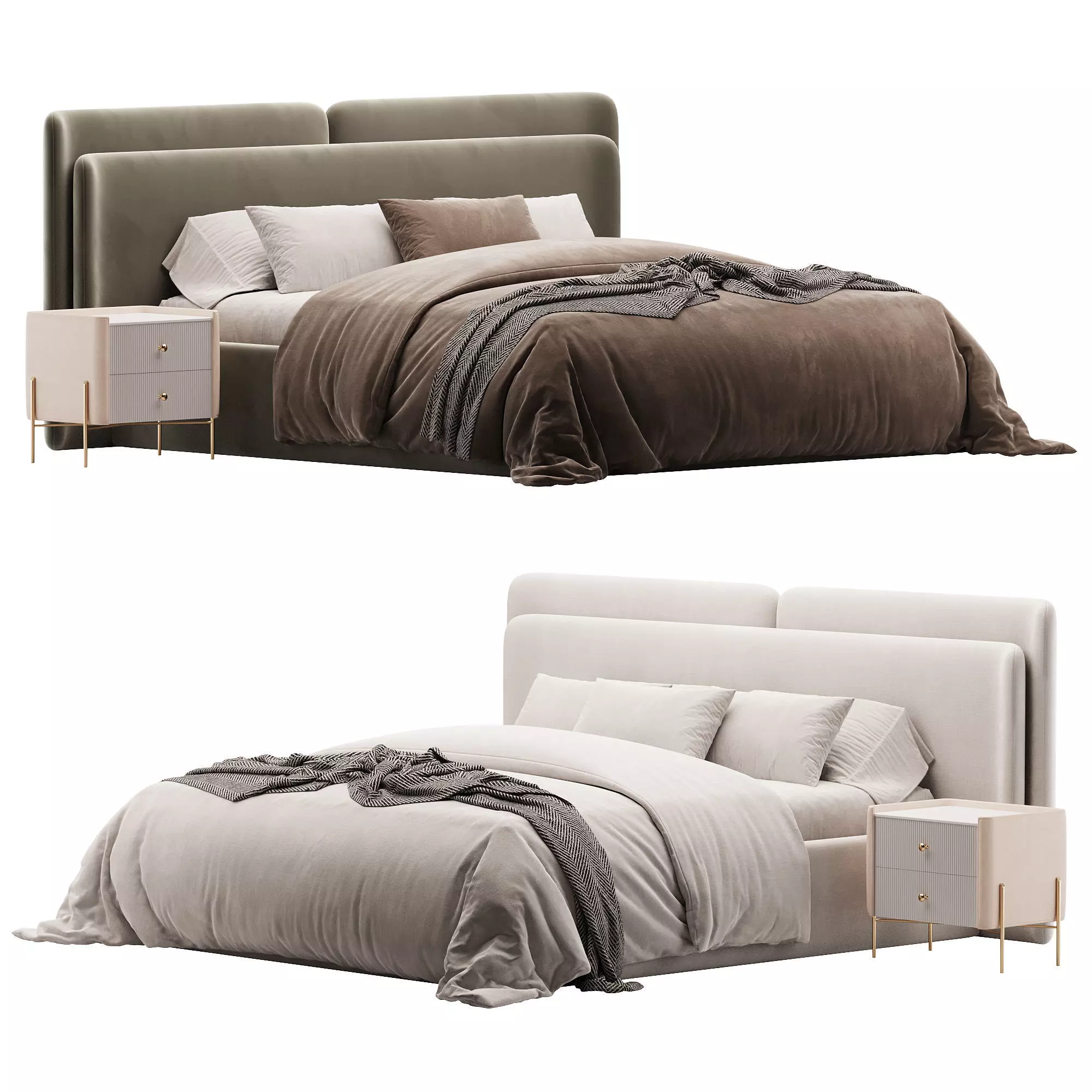 Bed Valetta 180 Low-poly 3D model