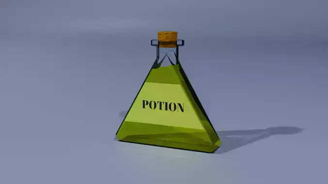 Triangular Fantasy  Potion Bottle