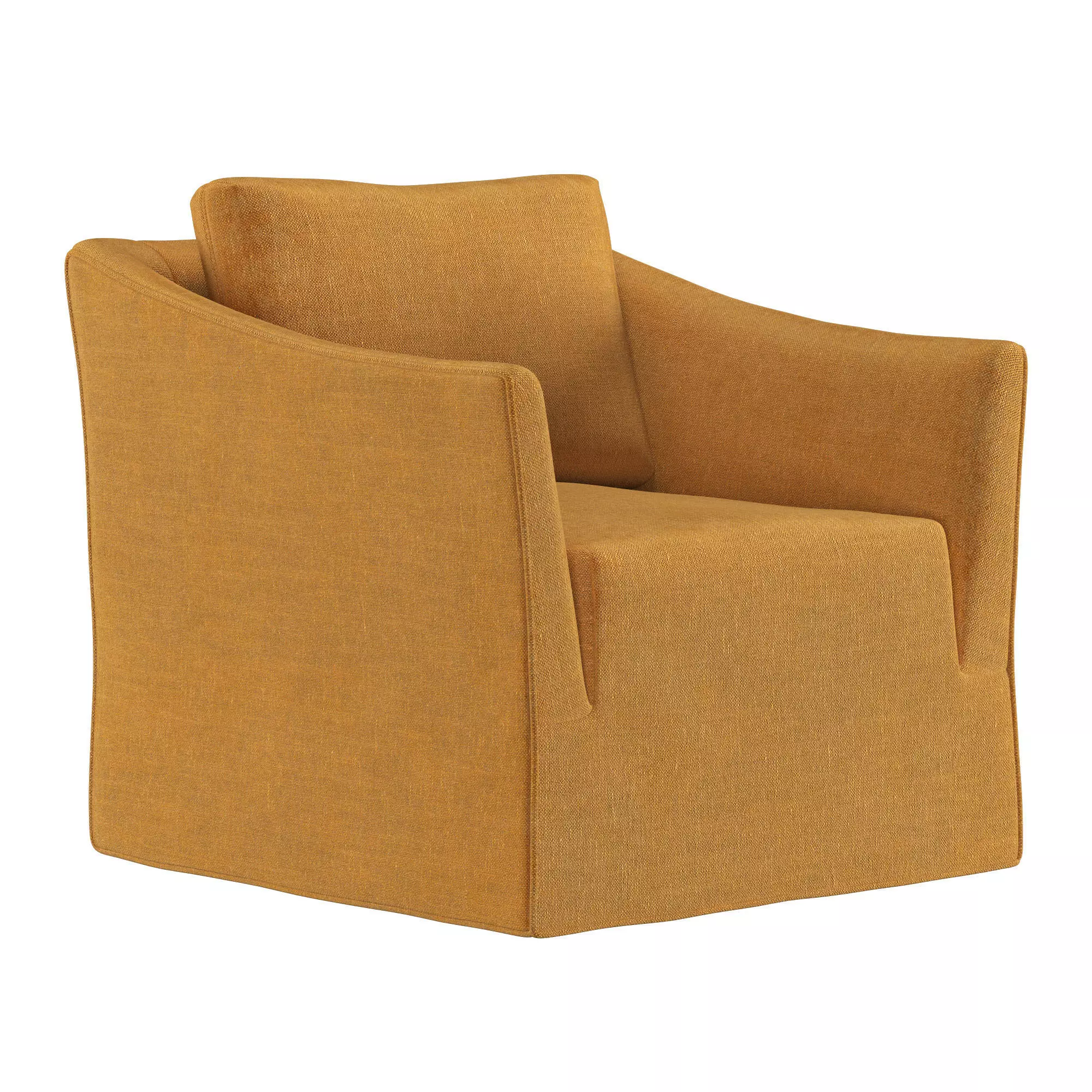 Bristol Cognac Swivel Chair 3D model