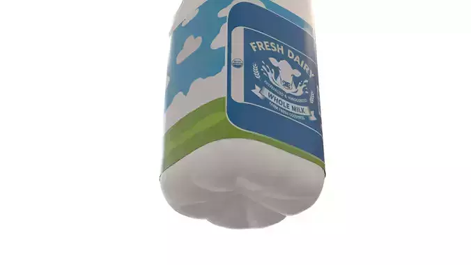 Milk Bottle 3D Model Low-poly 3D model 3