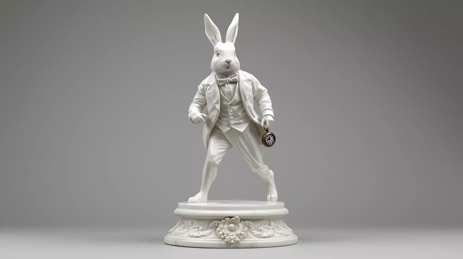 White Rabbit STL Figurine Commercial License Wonderland 3D print model