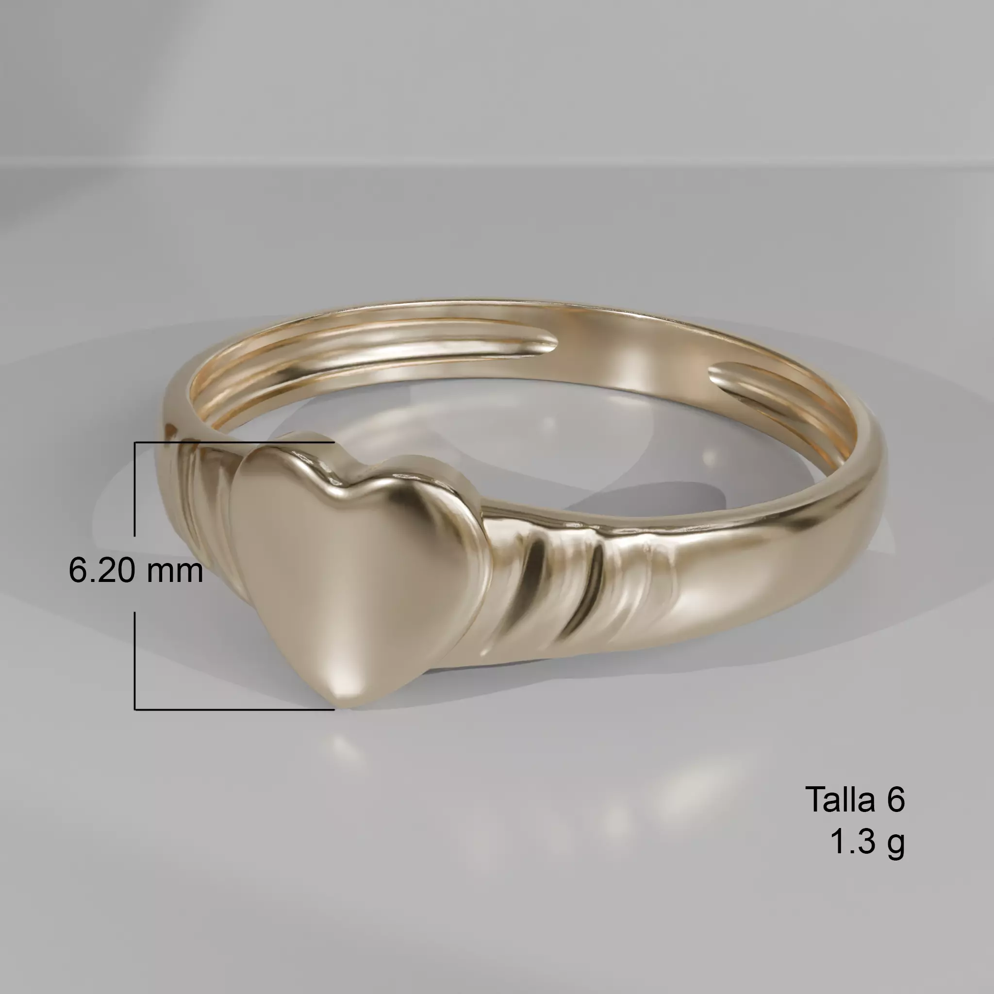 HEART SIGNET RING 3D print model
