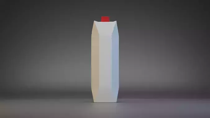 Tetra Pak 1L - Milk Juice Carton Packaging - Ready 3D Model 3D model