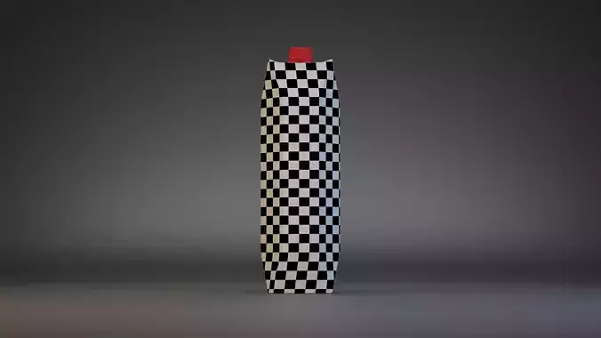 Tetra Pak 1L - Milk Juice Carton Packaging - Ready 3D Model 3D model 6