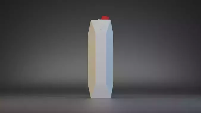 Tetra Pak 1L - Milk Juice Carton Packaging - Ready 3D Model 3D model 3