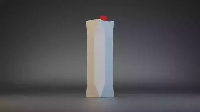 Tetra Pak 1L - Milk Juice Carton Packaging - Ready 3D Model 3D model 2