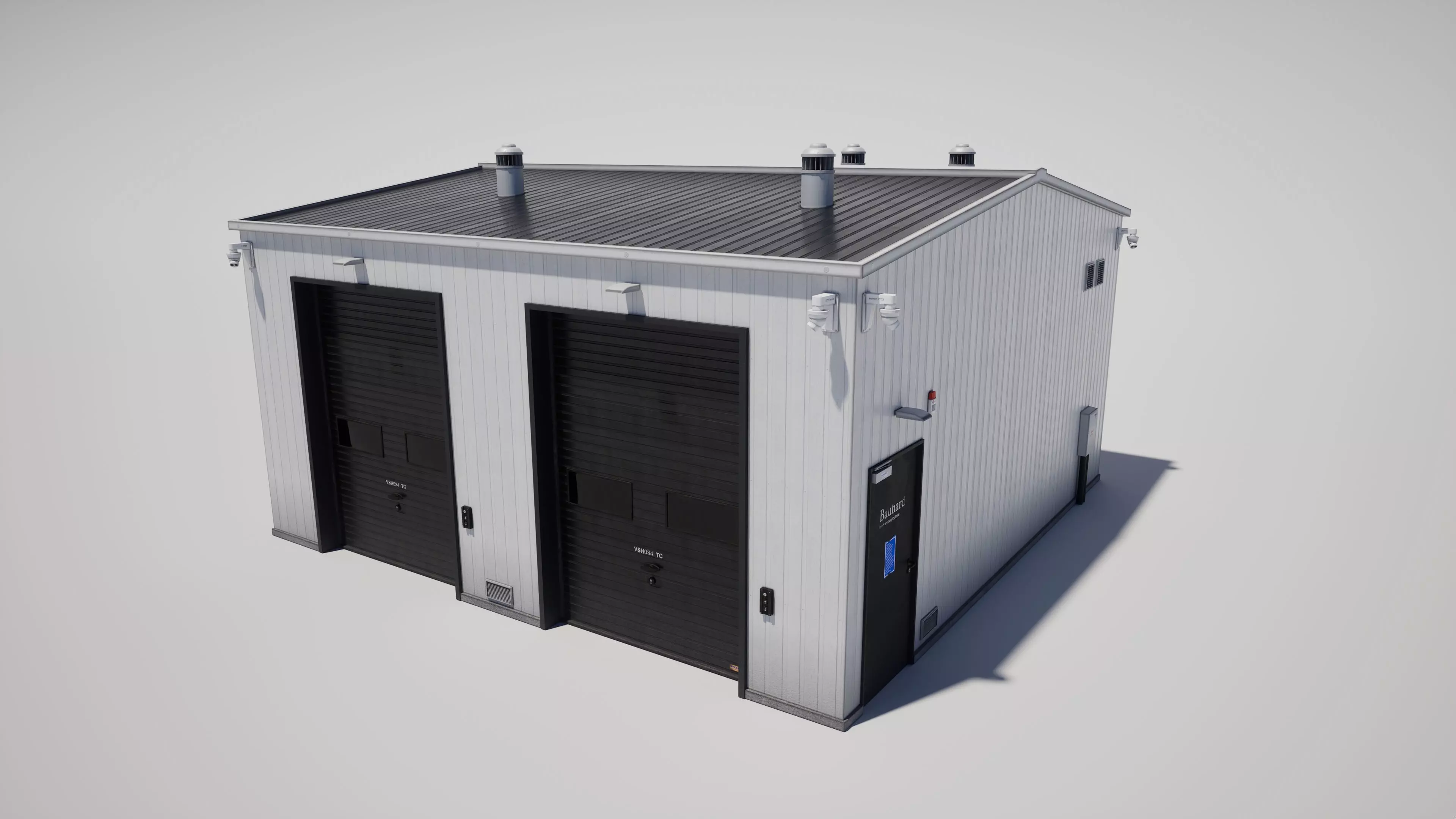 Industrial Building Low-poly 3D model