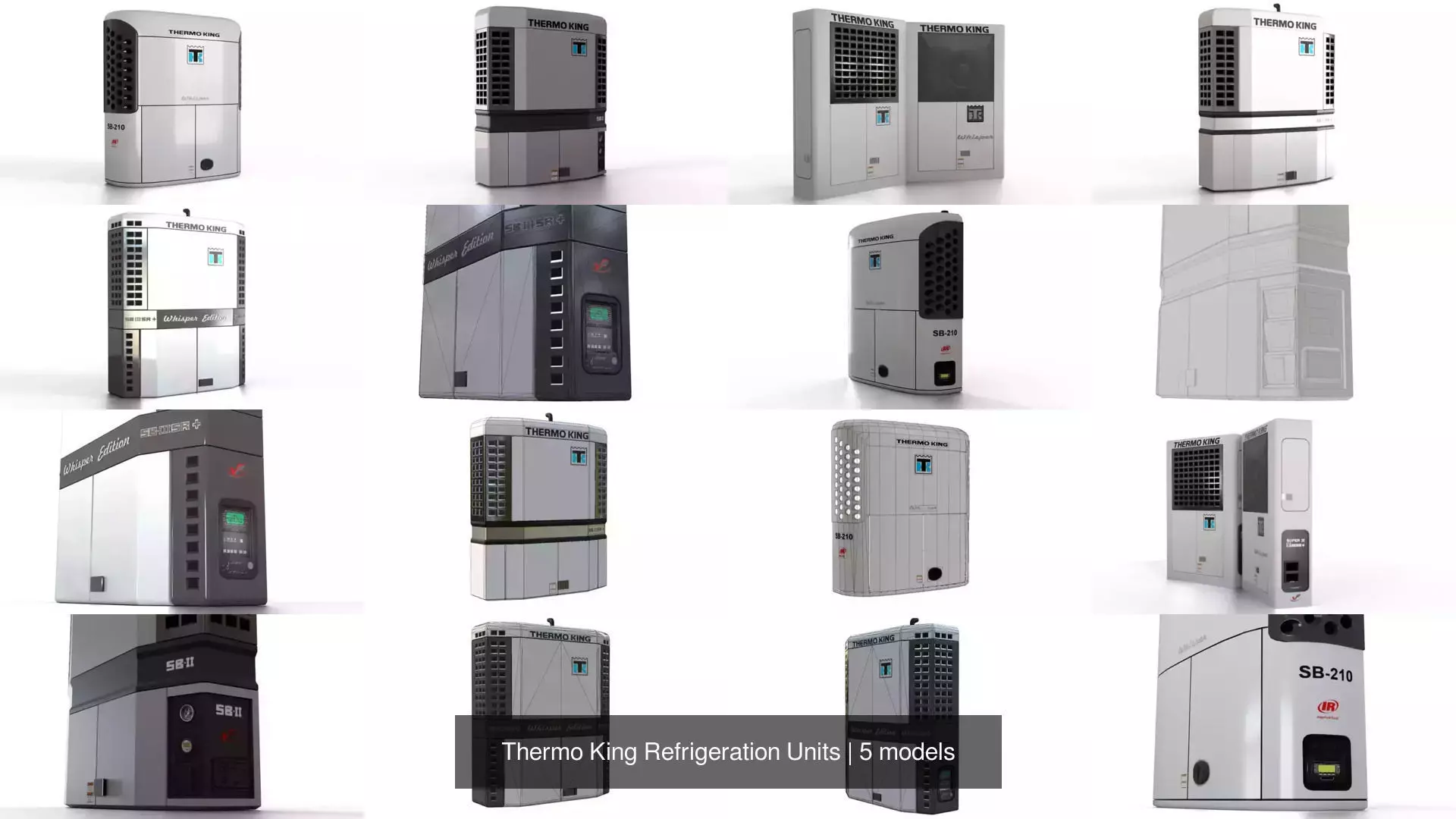 Thermo King Refrigeration Units 3D Model Pack