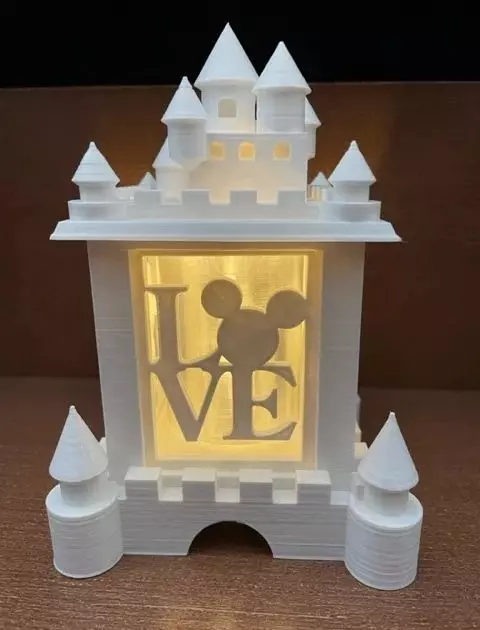 Disney Castle Holiday Tealight Lantern 3D print model