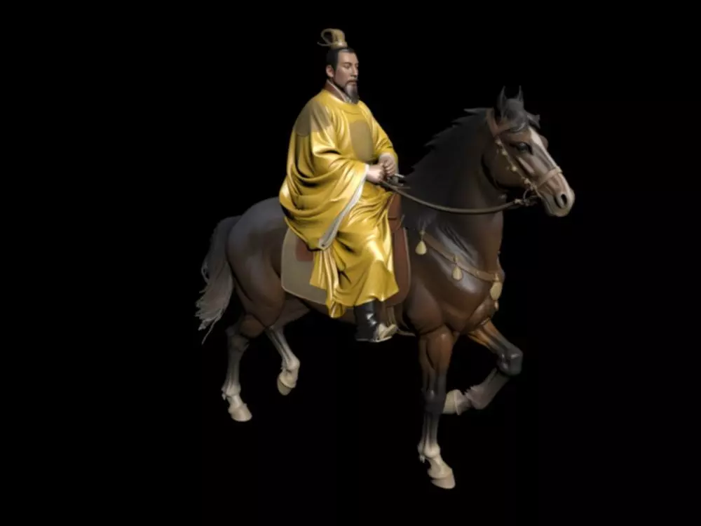Emperors riding horses 3D model