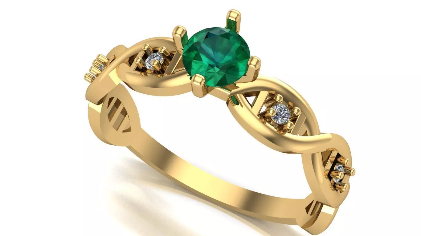 Graduation Ring for Natural Sciences Courses and DNA Design 3D print model
