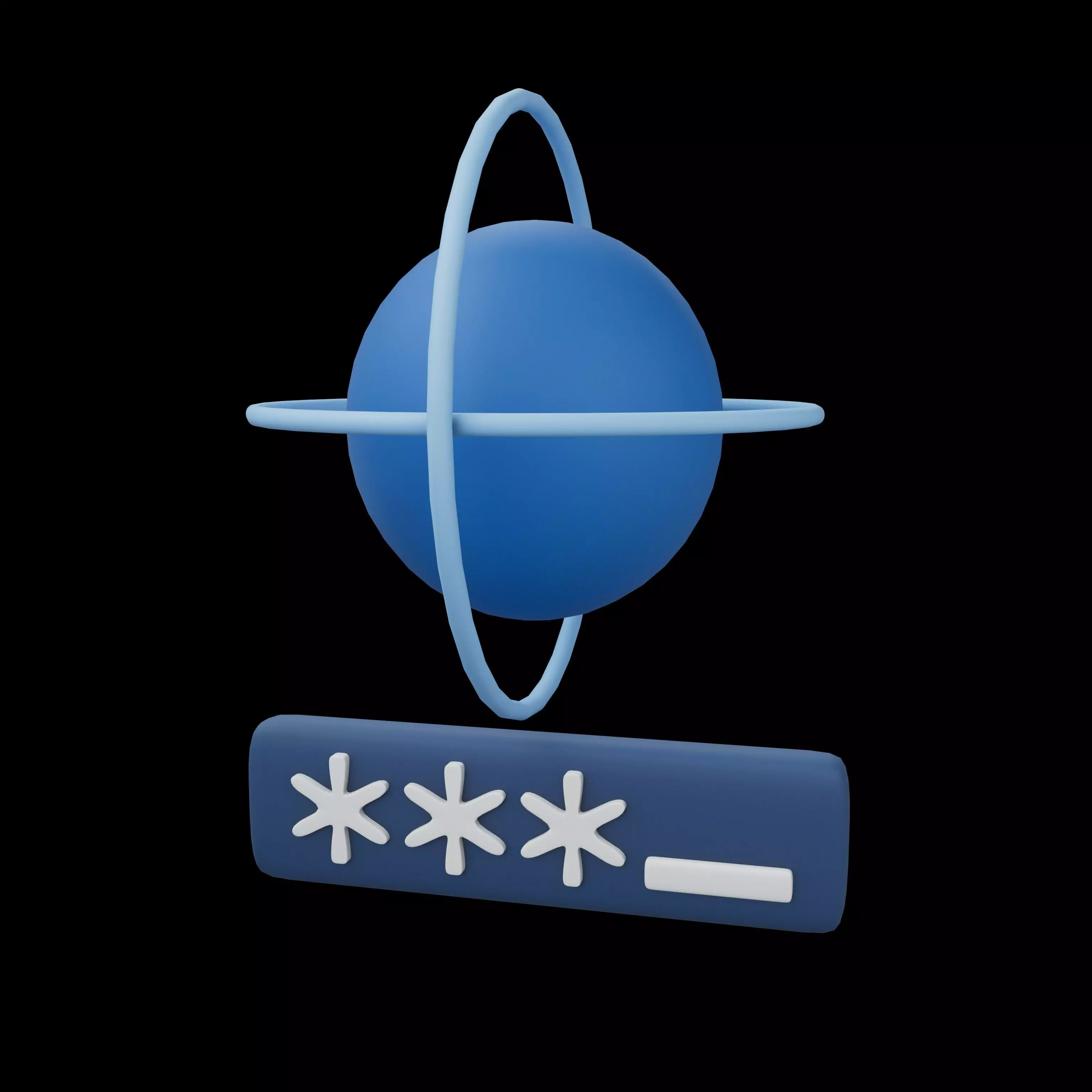 Quantum Cryptography Icon V1 001 Low-poly 3D model