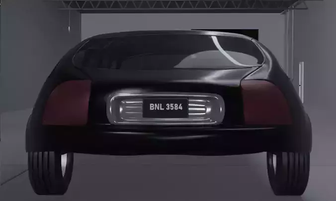 Black Limo 3D model 7